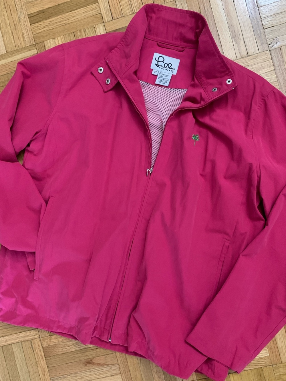 Lilly Pulitzer 90’s Hot Pink Lightweight Jacket Women’s Size Medium EUC